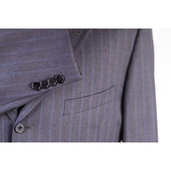 Joseph Abboud Mens Wool Super 100s Gray 3-Button Blazer Sport Coat Jacket Sz 42S - Picture 8 of 12